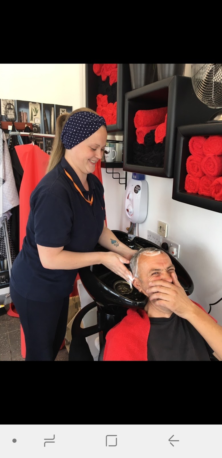 Hair wash in the shop listed as Victoria Cross, a barber on Victoria Cross Road, Cork